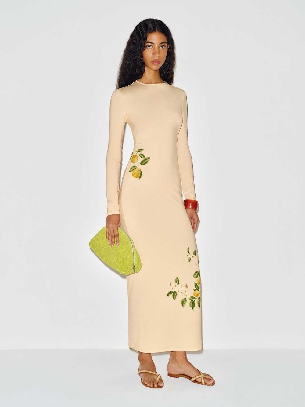 Reformation Tommie Knit Dress Yellow - Size M